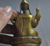 China Tibetan Buddhism Bronze Gilt Seat Lotus Je Tsongkhapa Buddha Statue