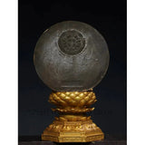 Statue Boudha collection du Temple du Tibet, vieux Bronze doré, cinabre, Six bras Guanyin rétro-éclairé