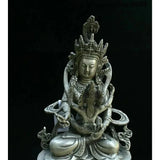 Concubine Tara Yab-Yum Buddha happiness angel Mandkesvara tibet Silver statues