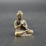 Mini Buddha Statue Bronze Buddha Statue Chinese Buddhism Pure Copper Bronze Sakyamuni Buddha Statue