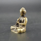 Mini Buddha Statue Bronze Buddha Statue Chinese Buddhism Pure Copper Bronze Sakyamuni Buddha Statue