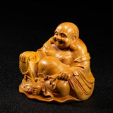 Bouddha Rieur <br> En Bois